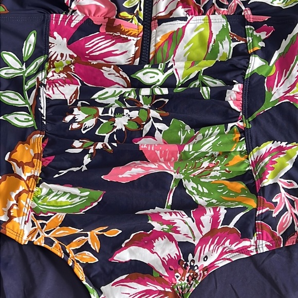 🌻NWOT Anne Cole Flutter Sleeve Zip Up Rashguard One Piece - Picture 8 of 15